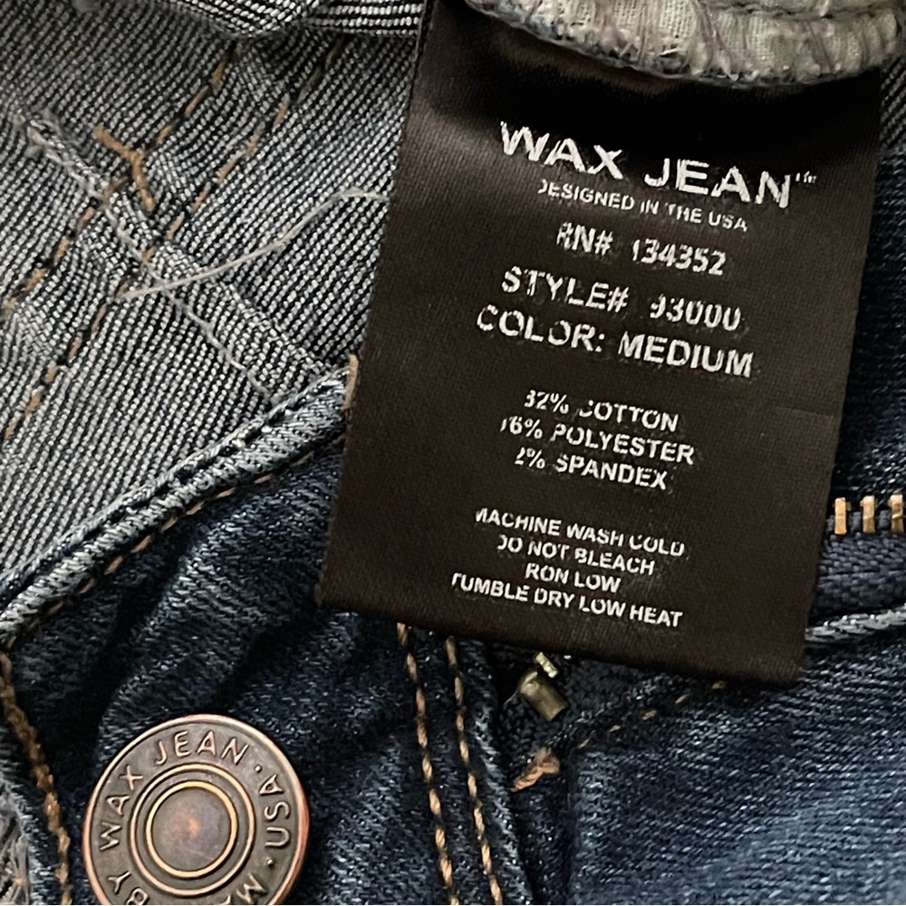 Wax Jeans Butt I Love You Size 9 - Picture 14 of 16
